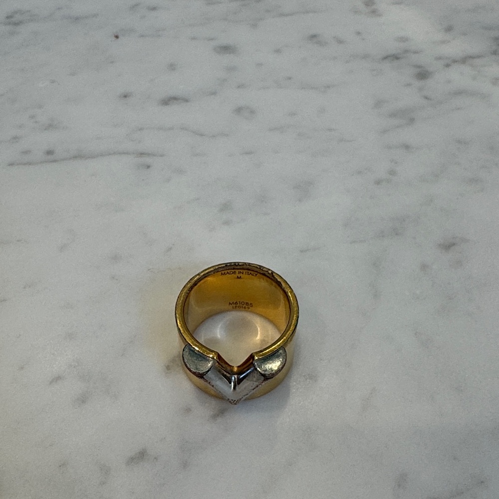Vintage Authentic Louis Vuitton Gold Ring Size Made in Italy - Picture 5 of 11